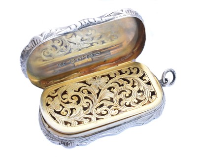 Lot 20 - A Victorian silver vinaigrette