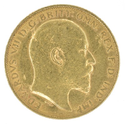 Lot 131 - King Edward VII, Half-Sovereign, 1902, VF.