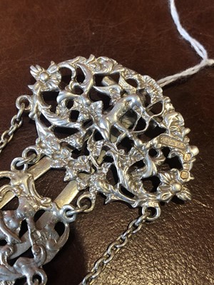 Lot 21 - A late Victorian silver chatelaine