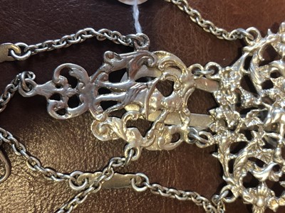 Lot 21 - A late Victorian silver chatelaine