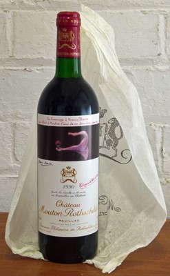 Lot 9 - 1 Bottle Chateau Mouton Rothschild Premier Grand Cru Classe Pauillac 1990 (vts)