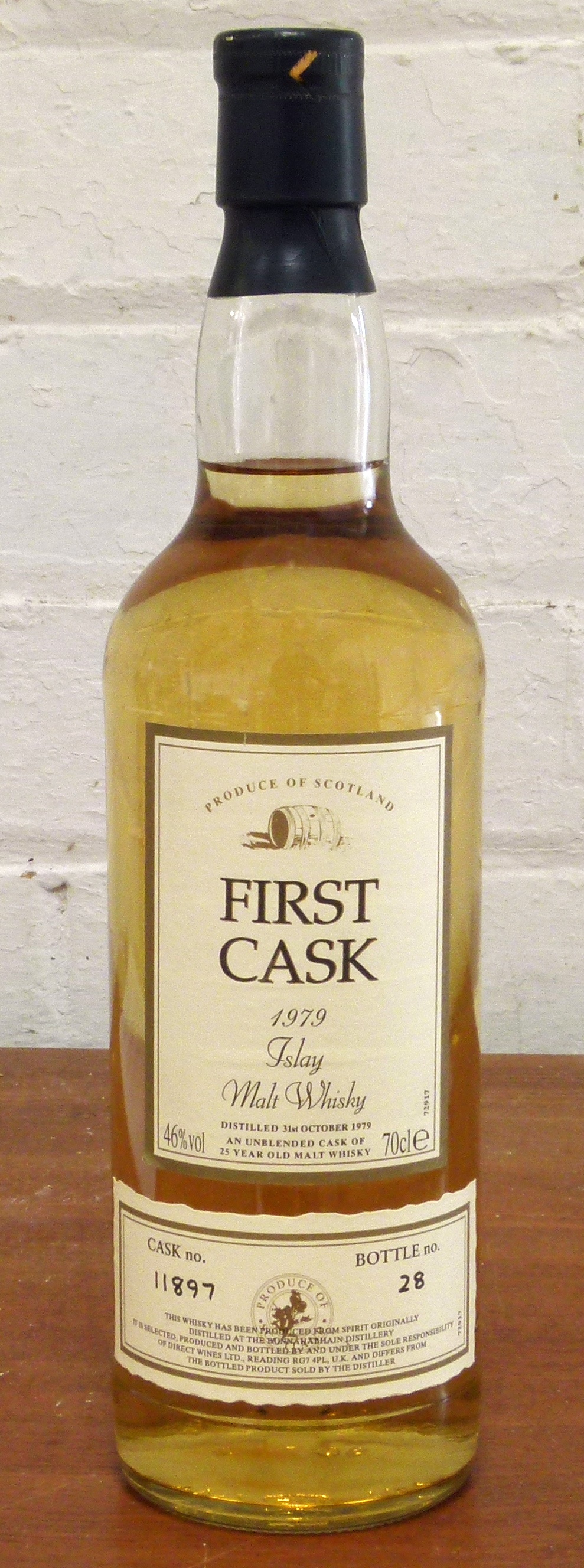Lot 89 - 1 Bottle 1979 'First Cask' Islay Pure Malt