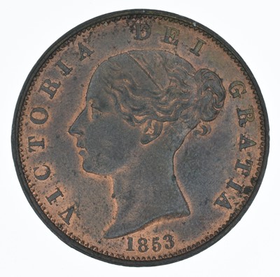 Lot 66 - Queen Victoria, Halfpenny, 1853, gEF.