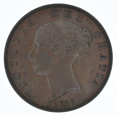 Lot 67 - Queen Victoria, Halfpenny, 1859, gEF.