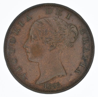 Lot 68 - Queen Victoria, Halfpenny, 1855, gEF.