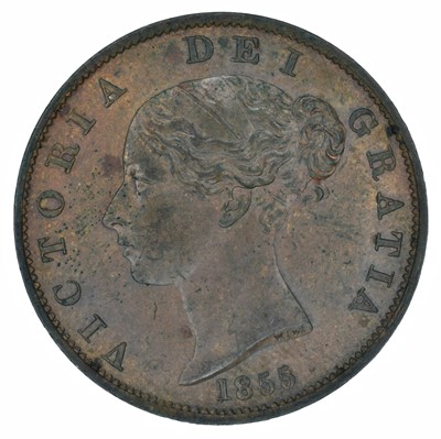 Lot 63 - Queen Victoria, Halfpenny, 1855, gEF.