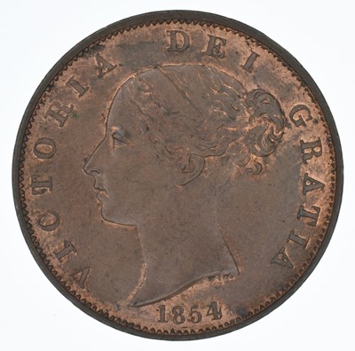 Lot 70 - Queen Victoria, Halfpennies, 1854, gEF and VF (2).