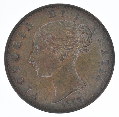 Lot 71 - Queen Victoria, Halfpenny, 1853, gEF.