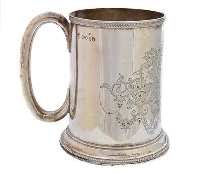 Lot 25 - A Victorian silver tankard