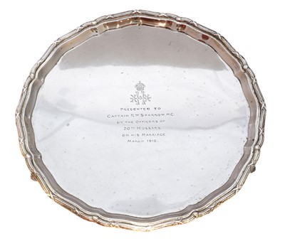 Lot 26 - A George V silver salver