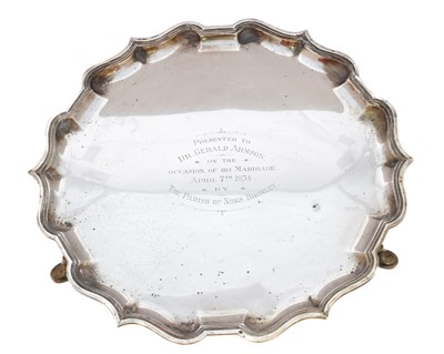 Lot 27 - A George V silver salver
