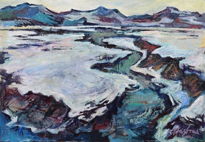 Lot 52 - Richard Weisbrod, "Snow Scene", oil on board.