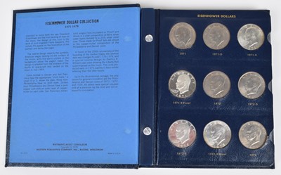 Lot 16 - Album of Eisenhower  Dollars, 1971-1978.