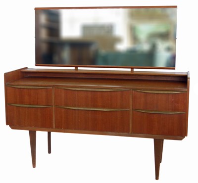 Lot 151 - Teak G Plan style dressing table.