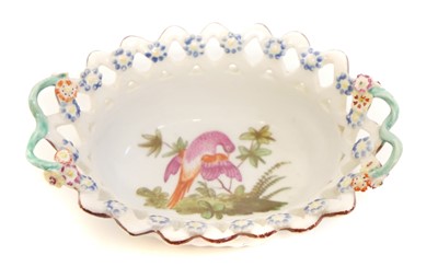 Lot 152 - Chelsea miniature basket circa 1765