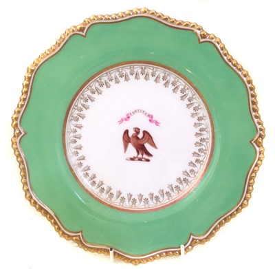 Lot 176 - Flight Barr and Barr armorial plate circa 1820