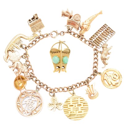 Lot 8 - A charm bracelet