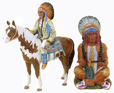 Lot 84 - Beswick native American Indian etc.