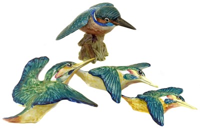 Lot 87 - Beswick three piece Kingfisher wall plaque set etc.