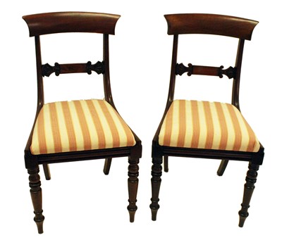 Lot 340 - Six Victorian yoke back single dining chairs