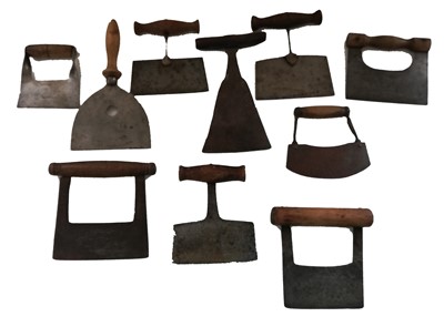 Lot 52 - Collection 18th/19th century kitchen chopping board blades