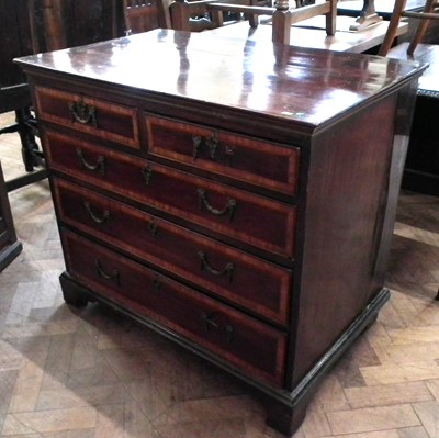 Lot 162 - Early 19th century mahogany chest of drawers.