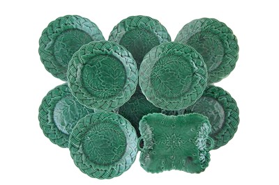 Lot 89 - Nine Majolica plates