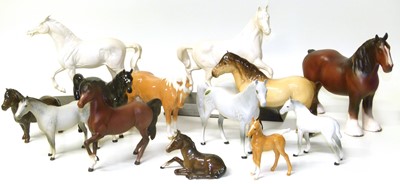 Lot 95 - Collection of thirteen Beswick horses and foals