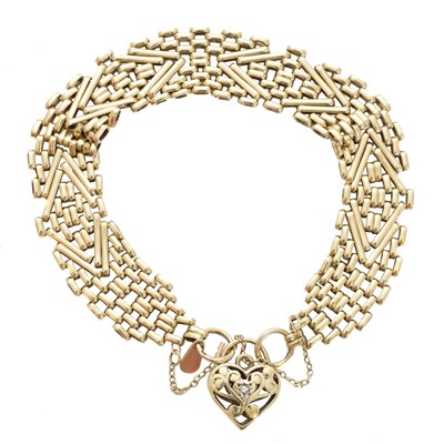Lot 1 - A 9ct gold diamond bracelet