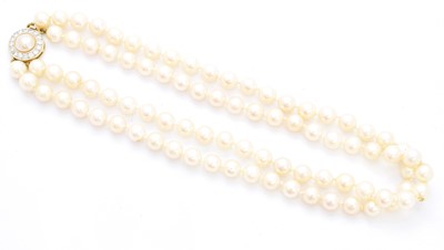 Lot 92 - A cultured pearl necklace