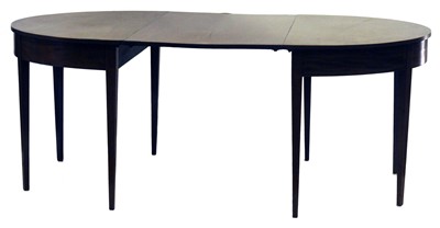 Lot 200 - Mid 19th century Georgian style D-end dining table
