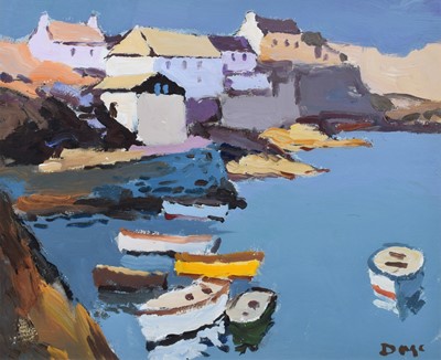 Lot 81 - Donald McIntyre, "Coverack", acrylic.