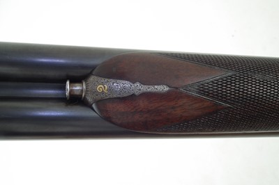Lot 107 - William Evan 12 bore side by side shot gun 11178 with case