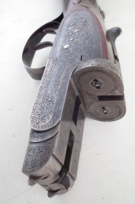 Lot 107 - William Evan 12 bore side by side shot gun 11178 with case