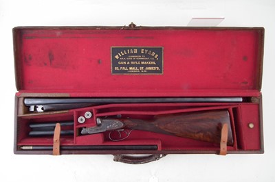 Lot 107 - William Evan 12 bore side by side shot gun 11178 with case