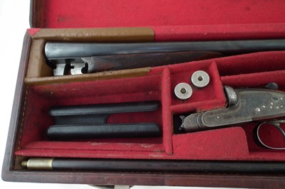 Lot 107 - William Evan 12 bore side by side shot gun 11178 with case