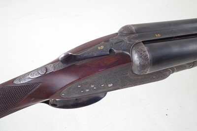 Lot 107 - William Evan 12 bore side by side shot gun 11178 with case