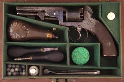 Lot 1 - J.A. Harper percussion revolver with case