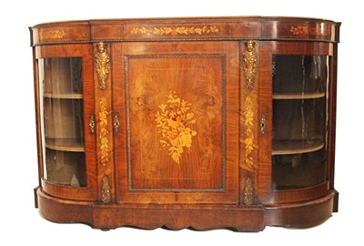 Lot 218 - Victorian walnut credenza.