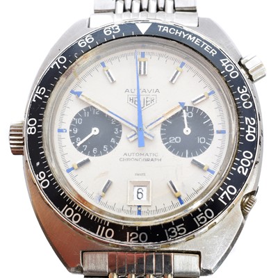 Lot 266 - A gents stainless steel 'Jo Siffert' Heuer Autavia wristwatch, circa 1970