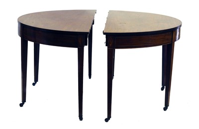Lot 364 - George III mahogany dining table.
