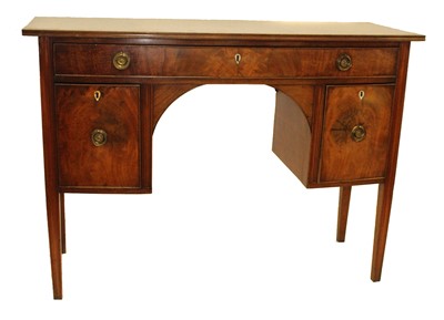 Lot 272 - George III mahogany bow-front sideboard