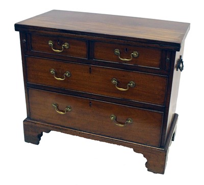 Lot 221 - George III mahogany bachelor chest