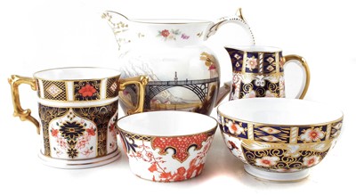 Lot 119 - Four pieces of Royal Crown Derby and a Coalport jug
