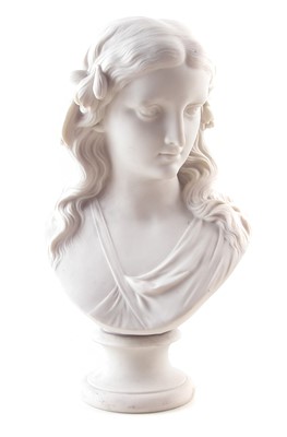 Lot 104 - Copeland Parian bust of Spring
