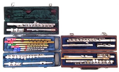 Lot 29 - Four flutes and five whistles