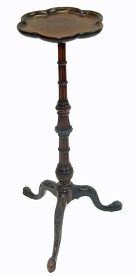 Lot 233 - Edwardian mahogany Chippendale design torchere