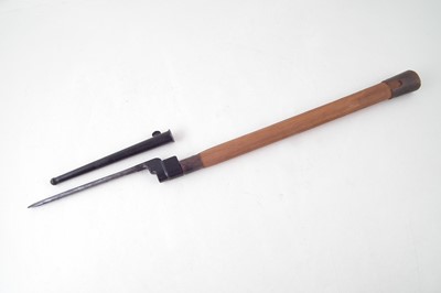 Lot 259 - British Army entrenching tool handle and bayonet