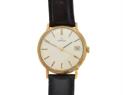 Lot 270 - A 1980s gents Omega 9ct gold cased wristwatch