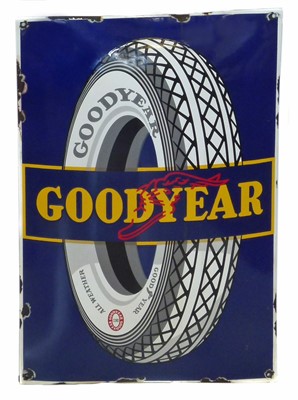 Lot 26 - Goodyear enamel sign